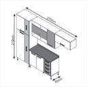 Ver imagem 7 de Cozinha Completa 4 Peças com Paneleiro Condimenteira e Balcão Letícia Somopar Saara/Rustico