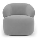 Ver imagem 3 de Kit 02 Poltronas Giratória e 01 Sofá Orgânico Glee 03 Lugares 170cm Veludo Cinza - Desk Design