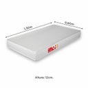 Ver imagem 3 de Colchão Berço Prorelax para 60x130x12 Baby Branco Liso