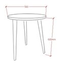 Ver imagem 2 de Mesa de Apoio 500mm Pé Palito 600mm G2Home Couríssimo xadrez Marrom