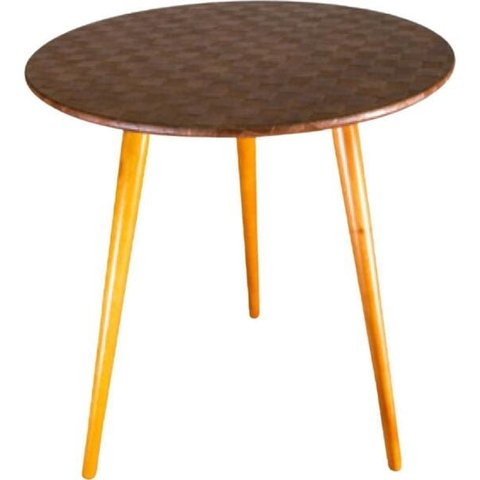 Mesa de Apoio 500mm Pé Palito 600mm G2Home Couríssimo xadrez Marrom