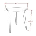 Ver imagem 5 de Mesa de Apoio 500mm Pé Palito 600mm G2Home Couríssimo xadrez Marrom