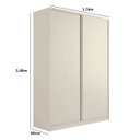 Ver imagem 4 de Guarda Roupa Bend em Mdf 174x240cm 2 Portas 3 Gavetas Luna C831