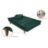 Sofá Cama Versátil Pés de Madeira Verde 403 - 6