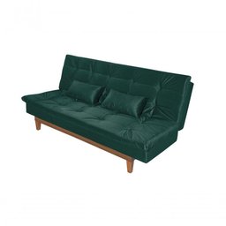 Sofá Cama Versátil Pés de Madeira Verde 403 - 3