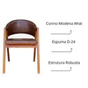 Ver imagem 3 de Kit 02 Cadeira Jantar Estofada Área Gourmet Corino Antonela Cor:wisk
