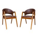 Ver imagem 1 de Kit 02 Cadeira Jantar Estofada Área Gourmet Corino Antonela Cor:wisk