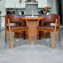 Ver imagem 2 de Kit 02 Cadeira Jantar Estofada Área Gourmet Corino Antonela Cor:wisk