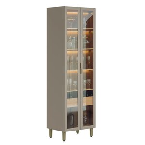 Cristaleira Allure Jequitiba/gris 70cm