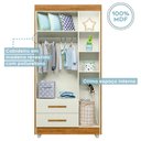 Ver imagem 4 de Guarda Roupa Infantil Duda Flocos 3 Portas 2 Gavetas Flex Tigus