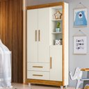 Ver imagem 2 de Guarda Roupa Infantil Duda Flocos 3 Portas 2 Gavetas Flex Tigus