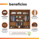 Ver mais imagens de Guarda Roupas Casal Ripado com Espelho 2 Portas de Correr 4 Gavetas Vitta