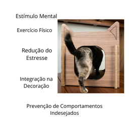 Toca para Gatos Interativa Playground Madeirada - 2