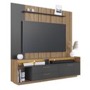 Ver imagem 2 de Rack com Painel para TV até 75 Polegadas e LED 1 Porta 2 Gavetas Multimóveis Crart-RCP002 - Mel/
