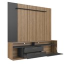 Ver imagem 5 de Rack com Painel para TV até 75 Polegadas e LED 1 Porta 2 Gavetas Multimóveis Crart-RCP002 - Mel/