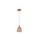Ver imagem 1 de Pendente Moema Vidro Cobre Rose Gold Retro Moderno Luminária Balcão E27