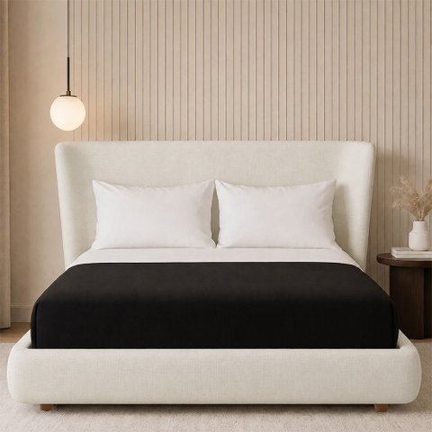 Cama Japonesa com Cabeceira Corea Seo Queen Facto Off White - Sallar Home