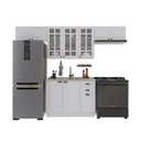 Ver imagem 2 de Armário de Cozinha Modulada Compacta Fidelitá Nara 100% MDF 4 Peças 280cm 10 Portas 2 Gavetas sem