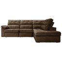 Ver imagem 2 de Sofá de Canto 2,84 x 2,0 m Gralha Azul Bragança, Retrátil e Reclinável, Direito