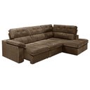 Ver imagem 1 de Sofá de Canto 2,84 x 2,0 m Gralha Azul Bragança, Retrátil e Reclinável, Direito