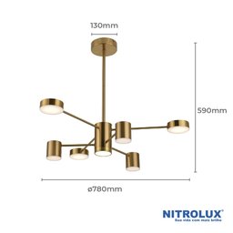 Lustre Pendente Moderno Nda-01D 30W 4000K 5154 - 2