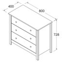 Ver imagem 4 de Comoda para Quarto 3 Gavetas 76 Cm Dm219 Branco Dtall