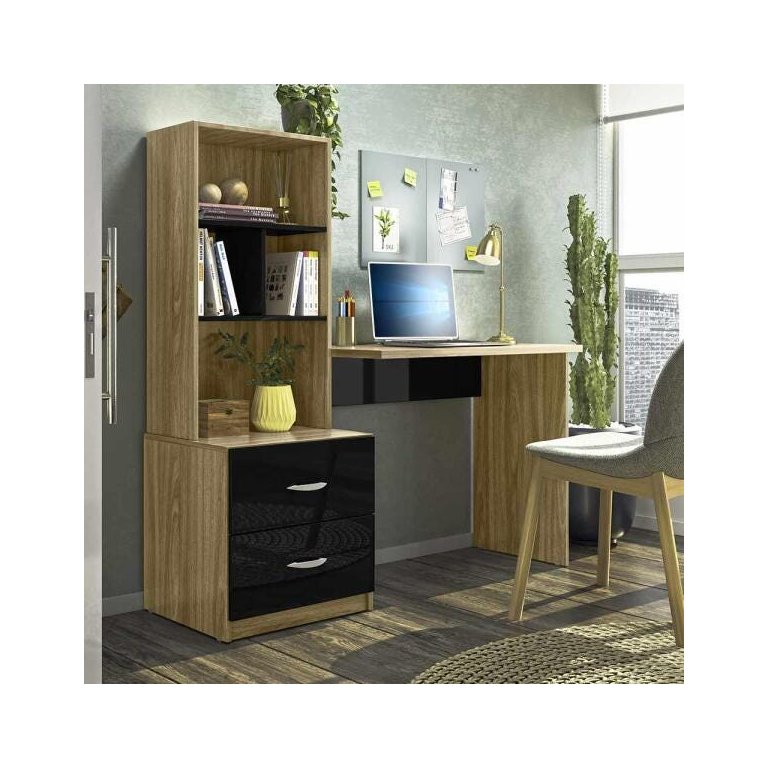 Escrivaninha para Quarto Preto Nature Cristal Peternella