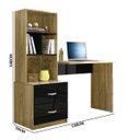 Ver imagem 4 de Escrivaninha para Quarto Preto Nature Cristal Peternella