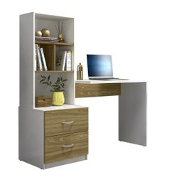 Escrivaninha para Quarto Branco Nature Cristal Peternella - 2