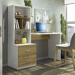 Escrivaninha para Quarto Branco Nature Cristal Peternella - 1
