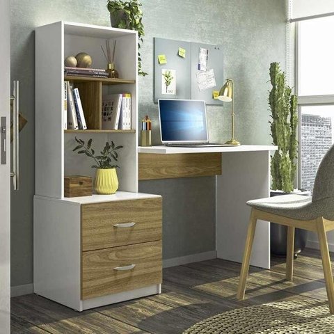 Escrivaninha para Quarto Branco Nature Cristal Peternella