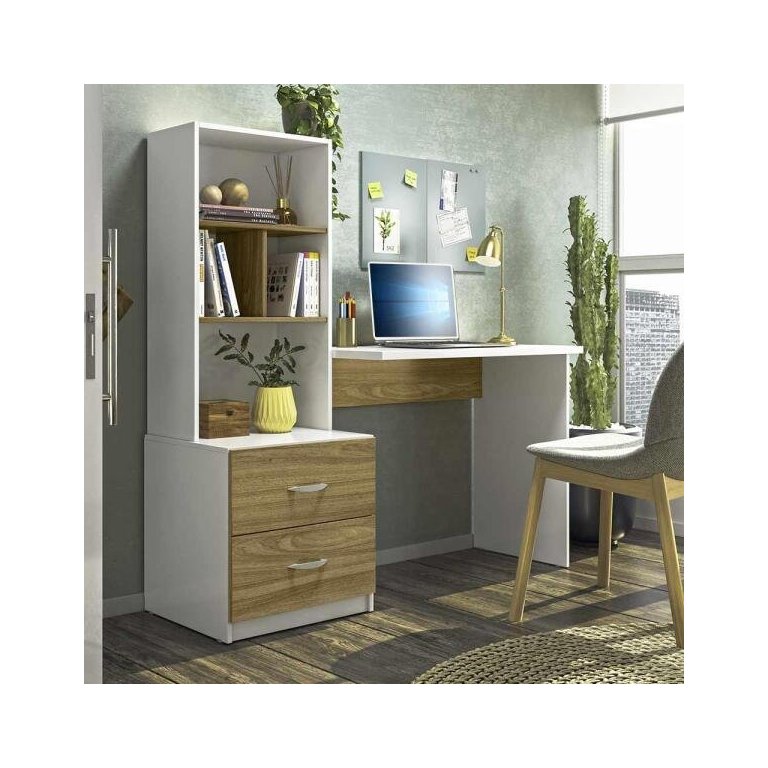 Escrivaninha para Quarto Branco Nature Cristal Peternella