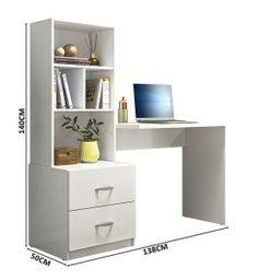 Escrivaninha para Quarto Branco Cristal Peternella - 4