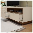 Ver imagem 4 de Rack para Tv Sala Moderno Bancada Off White Havana Renda Caemmun