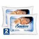 Ver imagem 1 de Kit de 2 Travesseiros Trisoft Sono Leve Lavável 45x65 Microfibra Branco