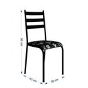 Ver imagem 3 de Kit 4 Cadeiras para Cozinha e Sala de Jantar 541.Sli Preto/Floral