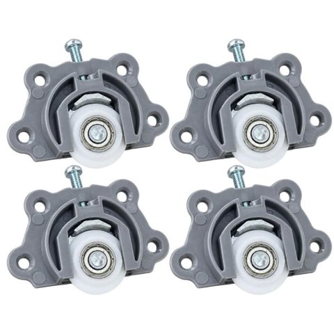 Kit 4 Roldanas Nylon para Móveis Roupeiros Balcões Porta de Correr Dt 22 de Toni 5cm