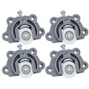 Ver imagem 1 de Kit 4 Roldanas Nylon para Móveis Roupeiros Balcões Porta de Correr Dt 22 de Toni 5cm