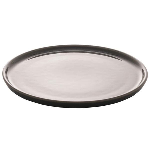 Prato para Sobremesa Wolff Vadim de Cerâmica Cinza 21cm