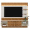 Estante Home Guaíba para Tv até 65” - Mobler:pérola Metalizado/amendôa - 2