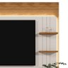Estante Home Guaíba para Tv até 65” - Mobler:pérola Metalizado/amendôa - 5