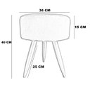 Ver imagem 3 de Kit 2 Puffs Decorativos para Sala Redondo Suede