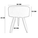 Ver imagem 3 de Kit 2 Puffs Decorativos para Sala Redondo Suede