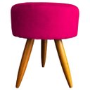 Ver imagem 2 de Kit 2 Puffs Decorativos para Sala Redondo Suede