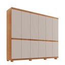 Ver imagem 2 de Guarda-Roupa Casal 100% MDF 6 Portas e 4 Gavetas com Pés 220cm Multimóveis CR35544 Madeirado/Off