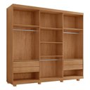 Ver imagem 5 de Guarda-Roupa Casal 100% MDF 6 Portas e 4 Gavetas com Pés 220cm Multimóveis CR35544 Madeirado/Off