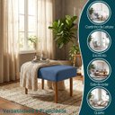 Ver imagem 3 de Puff Charme Decorativo Assento Extra para Sala Quarto Closet Penteadeira Pés Palito Design Moderno