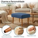 Ver imagem 2 de Puff Charme Decorativo Assento Extra para Sala Quarto Closet Penteadeira Pés Palito Design Moderno