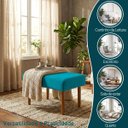 Ver imagem 3 de Puff Charme Decorativo Assento Extra para Sala Quarto Closet Penteadeira Pés Palito Design Moderno