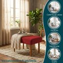Ver imagem 3 de Puff Charme Decorativo Assento Extra para Sala Quarto Closet Penteadeira Pés Palito Design Moderno